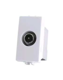 Presa TV Passante Maschio Bianca Compatibile Matix M534-B - Mapam