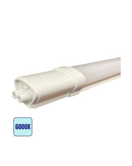 Tubo LED Prismatico 18W 60cm IP65 Plafoniera Raccordabile - 6000K