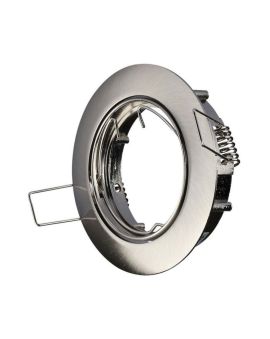 Portafaretto LED Orientabile Incasso Ø82mm Nichel Satinato GU10/MR16