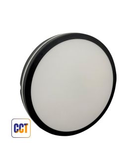 Plafoniera LED 40W Nera "Yisha" Ø280mm IP65 3CCT 4000lm - Mondo LED