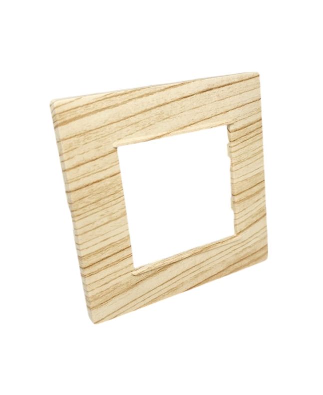 Placca 2 Posti Abete M-6002-17 Compatibile Vimar Plana - Tot Electric