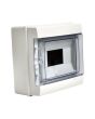 Centralino Da Parete Stagno 8 Moduli Grigio IP65 Portello Azzurrato