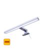 Applique LED Specchio 40cm 8W Grigio Lucido IP44 - 3000K Calda