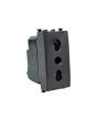 Presa Bivalente 2P+T Compatibile Vimar Plana Antracite - Tot Electric