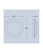 Plafoniera LED Umberta 2xE27 IP66 Grigia Opale ⌀350mm - Fumagalli