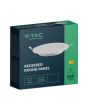 Mini Pannello LED 6W 660lm 6500K Ø120mm Incasso Rotondo - V-TAC