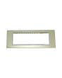 Placca Vetro 7 Posti Champagne per Supporto Blu Living - Tot Electric