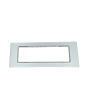 Placca Vetro 7 Posti Bianca TOT-8007-BL-1 Compatibile Supporto Living