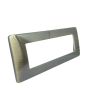 Placca 6 Posti Metallo Bronzo Spazzolato Compatibile Matix