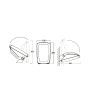 Faro Esterno Orientabile Giova/Germana E27 IP66 Nero e Staffe Incluse