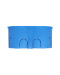 Cassetta Modulare 3 Posti Blu Cartongesso 2xØ68 IP20 FG10253 - FAEG