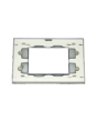Placca Vetro 3 Posti Champagne per Supporto Blu Living - Tot Electric
