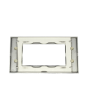 Placca Vetro 4 Posti Champagne per Supporto Blu Living - Tot Electric