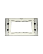 Placca Vetro 4 Posti Nera per Supporto Blu Living - Tot Electric
