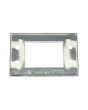 Placca Vetro 3 Posti Bianca per Supporto Blu Living - Tot Electric