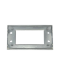 Placca Vetro 4 Posti Bianca per Supporto Blu Living - Tot Electric