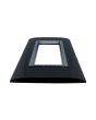 Placca 4 Posti Nera e Cromata Prestige ElettroCanali - Made in Italy