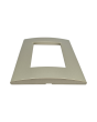 Placca 4 Posti Champagne Compatibile Living Light - Tot Electric