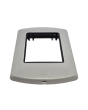 Placca Metallo 3 Posti Grigia Compatibile Living International
