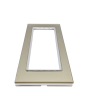 Placca Vetro 7 Posti Champagne per Supporto Blu Living - Tot Electric