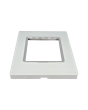 Placca Vetro 3 Posti Bianca per Supporto Blu Living - Tot Electric
