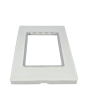 Placca Vetro 4 Posti Bianca per Supporto Blu Living - Tot Electric
