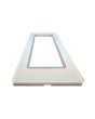Placca Vetro 7 Posti Bianca TOT-8007-BL-1 Compatibile Supporto Living