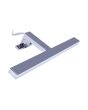 Applique LED Specchio 60cm 12W Grigio Lucido IP44 - 3000K Calda