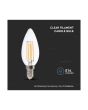 Lampadina LED E14 4W Candela Filamento 400lm 3000K Trasparente - V-Tac