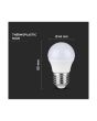 Lampadina LED Chip Samsung E27 6.5W G45 Luce Fredda 6500K 600lm - V-Tac