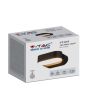 Lampada LED da Muro Ovale 6W 4000K 660lm Nera Ruotabile IP65 - V-TAC