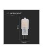 Lampadina LED G4 T10 1.1W 3000K 100lm 300° Chip Samsung - V-Tac