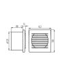 Aspiratore da Canale Ø120mm 20W 150m³/h IPX4 Incasso EOL120B - Kanlux