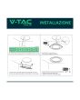Mini Pannello LED 6W 660lm 6500K Ø120mm Incasso Rotondo - V-TAC