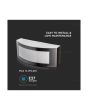 Applique da Muro E27 Max 15W IP44 Grigio Satinato - V-TAC