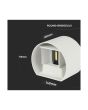 Lampada LED da Muro 5W VT-756-W IP65 Doppio LED COB 3000K V-TAC