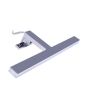 Applique LED Specchio 30cm 5W Grigio Lucido IP44 - 4000K Naturale
