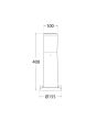 Paletto Esterno Amelia 400 8,5W CCT IP66 Grigio e Lampadina Inclusa