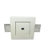 Faretto LED in Gesso 3W Luce Calda 3000K Foro Quadrato Bianco