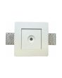 Faretto LED in Gesso Quadrato 3W Luce Calda 3000K Foro Rotondo Ø120mm