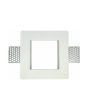 Faretto LED in Gesso Quadrato 3W Luce Calda 3000K Foro Rotondo Ø120mm