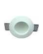 Portafaretto Incasso Gesso Tondo Alto Ø120mm Bianco Verniciabile