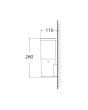 Applique 8,5W CCT E27 Nero/Opale Amelia Wall da Esterno IP55 Fumagalli