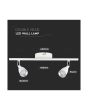 Lampada LED Doppia Da Parete 2 x 4,5w IP20 3000k Orientabili Bianco