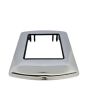 Placca Metallo 3 Posti Cromo Compatibile Living International