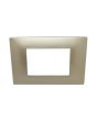 Placca 3 Posti Champagne Compatibile Vimar Plana - Tot Electric