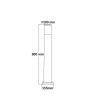 Palo da Giardino LED Amelia 800 80cm E27 CCT 8,5W 920lm Bianco IP65