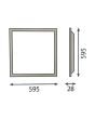 Pannello LED 50W CCT 595x595mm ad Incasso Bianco UGR<19 in Alluminio