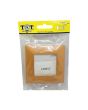 Placca 2 Posti Arancio Compatibile Vimar Plana - Tot Electric