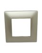 Placca 2 Posti Grigio Chiaro Compatibile Vimar Plana - Tot Electric